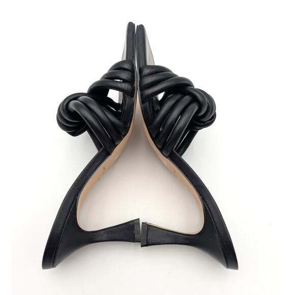 Marc Fisher Dru Knotted Leather Slide Sandal Women's Black Size US6M EU36.5 - Picture 11 of 12